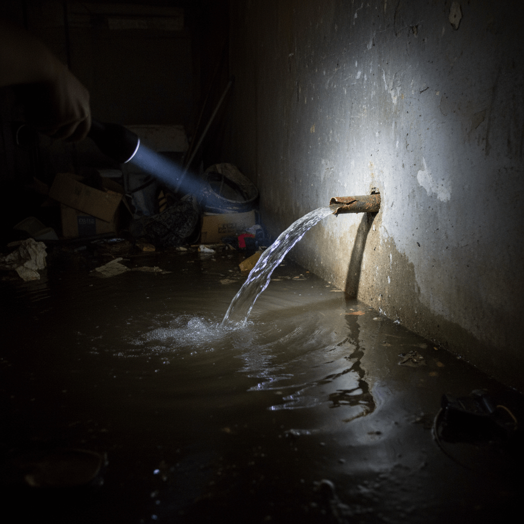 Notfall durch Rohrbruch im Keller