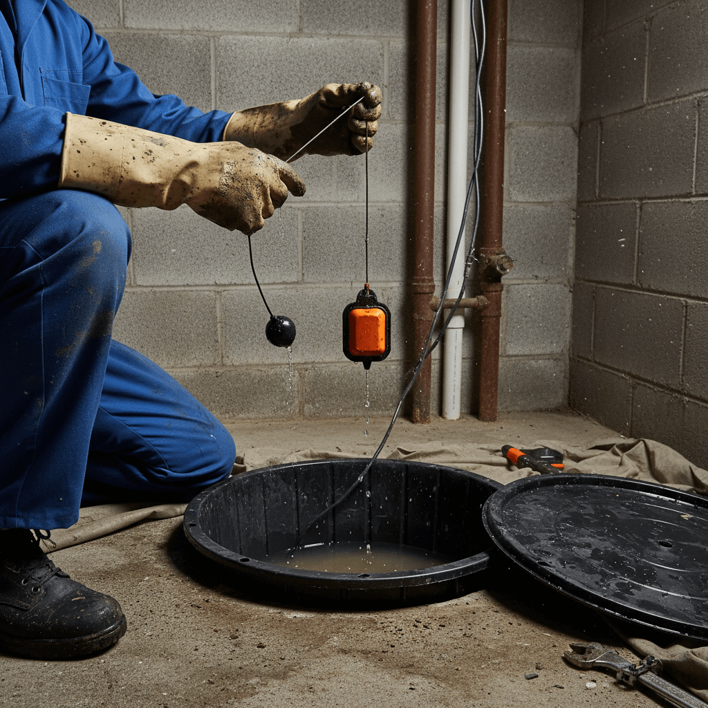 Wartungsarbeiten an einer Pumpstation